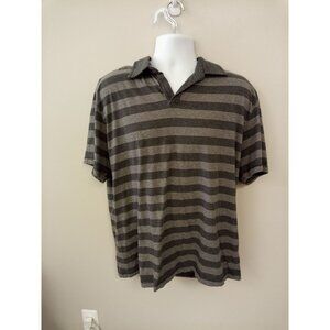 Banana Republic Men's Grey Striped Polo XXL